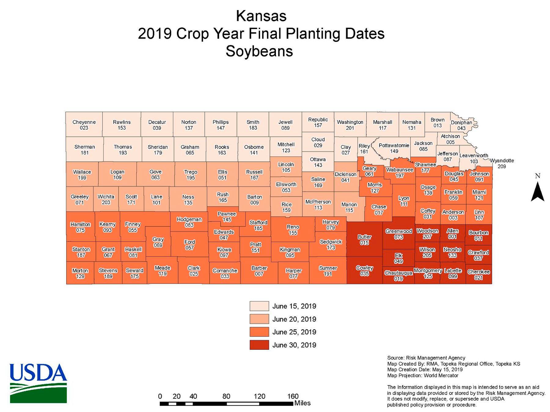 2019 Planting Dates Southwest Ag Insurance